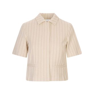 Max Mara Shirts, female, Beige, Size: 2XS Short Shirt Jacket
