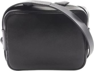 Herm&egrave;s Pre-owned Onbody Etriviere Evergrain Shoulder Bag - Heren - Vintage Schoudertas - Zwart - ONE Size - Leer - Vintage