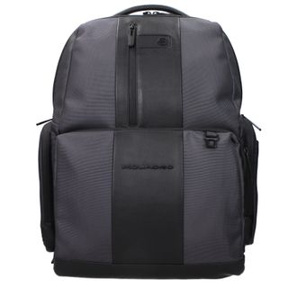 Piquadro Rucks&auml;cke und G&uuml;rteltaschen f&uuml;r Herren, recyceltes Nylon, Grau/Schwarz