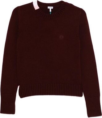 Loewe round-neck sweater - women - Cashmere/Polypropylene/Polyester - S - Red