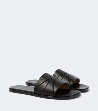 Loewe Origami leather slides