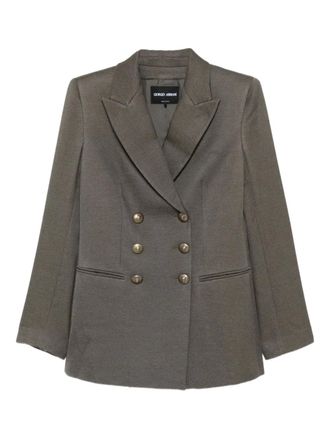 Giorgio Armani double-breasted blazer - women - Fabric - 44 - Green