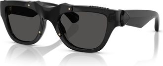 Burberry Dark Grey Square Unisex Sunglasses BE4445U 411287 53