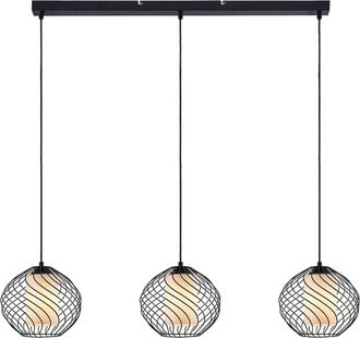 Lindby L&aacute;mpara Colgante cedrice En Negro De Metal - Lindby