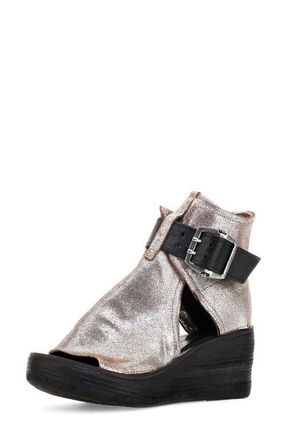 A.S.98 Naya Wedge Sandal in Platinum at Nordstrom, Size 10.5-11Us
