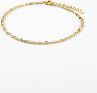 Simons Womens Double-row ankle chain