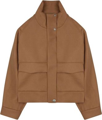 Nine In The Morning Structured High Collar Wool-Blend Jacket