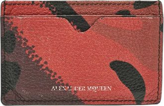 Alexander McQueen Portacarte con stampa - Rosso
