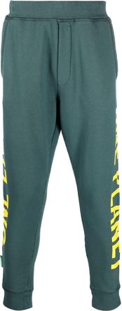 Dsquared2 logo-print cotton track pants - men - Cotton/Cotton - M - Green