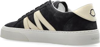 Moncler Womens Monaco Sneaker Black Suede Rubber Sole