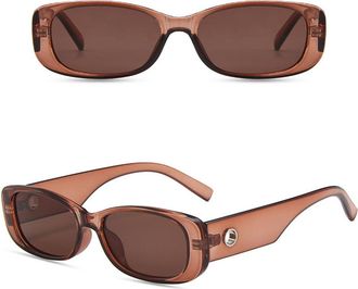 Generic Vintage Modern For Womens Sunglasses Oval Shape Sun glasses For Women UV Female Sunglass,Tea 2026