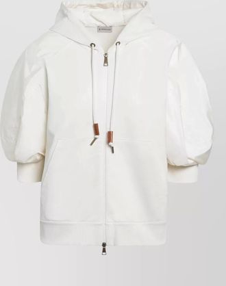 Moncler hooded top drawstring detail front pockets