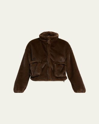 Faz not Fur Avenue Faux-Fur Bomber Jacket