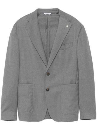 Manuel Ritz Blazer con spilla - Grigio