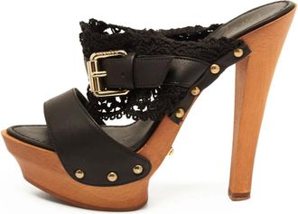 Le Silla Sandali con plateau - Nero