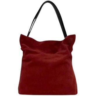 Loewe Pre-owned Schoudertas - Dames - Vintage Shopper - Rood - ONE Size - Leer - Vintage