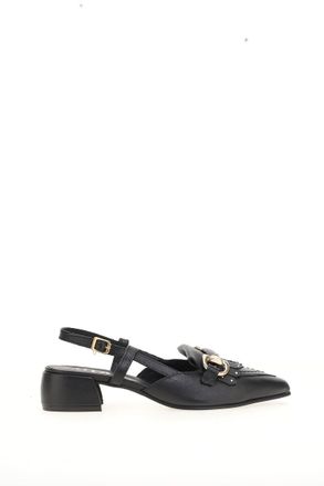 Mjus Puntige leren slingback ballerinas