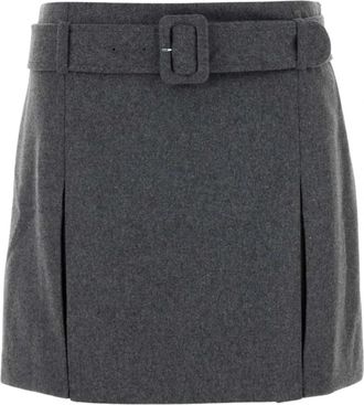 A.P.C. Cecile Skirt - Dames - Korte rokken - Grijs - XS - Wol - Rokken