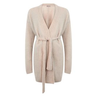 Herno Truien & Vesten, Dames, Beige, 2Xl, Wol, Cardigan met verstelbare riem