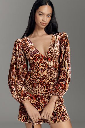 Farm Rio x Anthropologie Long-Sleeve Printed Romper