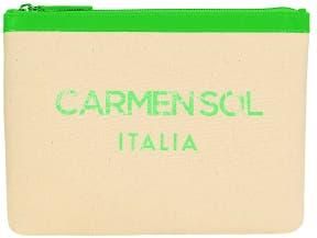 Carmen Sol Firenze Clutch in Neon Green at Nordstrom