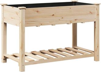 vidaXL Garden Planter Beige 115 x 59 x 76.5 cm Solid fir wood Vidaxl