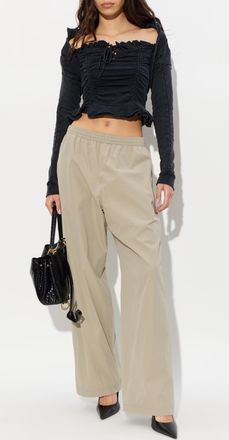 Balenciaga Short Off-the-shoulder Top, Womens, Black