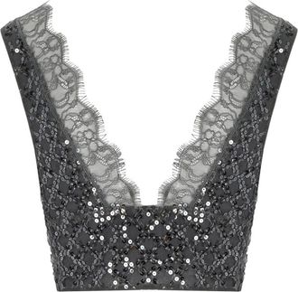 Marella Ondata Top - Dames - Tops zonder mouwen - Grijs - XS - Polyester - Tops