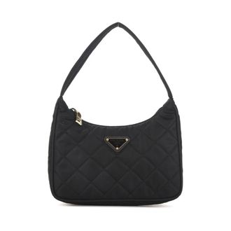 Prada Shoulder Bags, female, Black, Size: ONE SIZE Re-Nylon Quilted Shoulder Bag