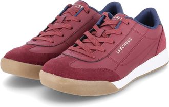 Skechers Mens Zinger 2.0 Ultimate Classic Sneaker, Burgundy Duraleather/Suede/Insignia Blue, 9.5 UK