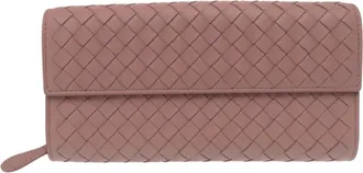 Bottega Veneta Pink Intrecciato Long Wallet (Bi-Fold) (Pre-Owned)