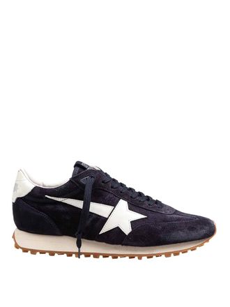 Golden Goose Blue Suede Running Sneakers