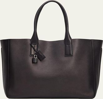 Tom Ford Mens T-Line Grained Leather East-West Tote Bag