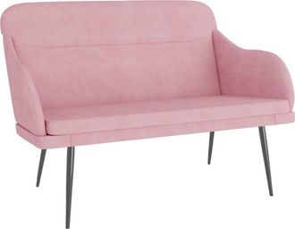 vidaXL Banco De Terciopelo Rosa 110x76x80 Cm Vidaxl