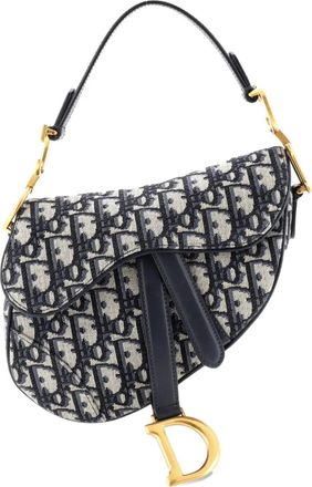 Dior Saddle Handbag Oblique Canvas Mini shoulder bag - women - Canvas - One Size - Blue