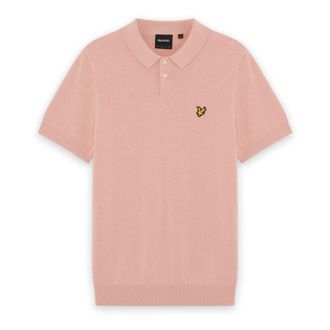Lyle & Scott Truien & Vesten, Heren, Roze, XS, Katoen, Mid Knits Katoen Polo met Korte Mouwen