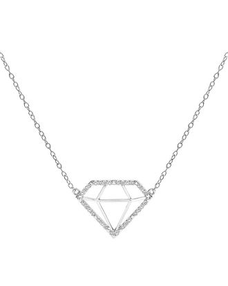 House of Brilliance Haus Of Brilliance Silver 0.15 Ct. Tw. Lab-Grown Diamond Pendant Necklace