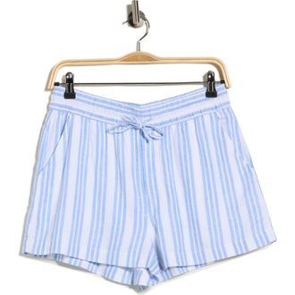 Splendid Christy Linen Blend Shorts in Steel Blue Stripe at Nordstrom Rack, Size X-Small