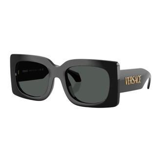 Versace Sunglasses, female, Black, Size: 54 MM Square Sunglasses