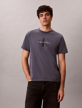 Calvin Klein Monogram T-shirt met gewassen katoen