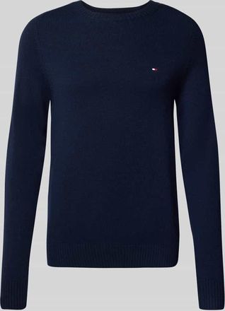 Tommy Hilfiger Regular Fit Strickpullover aus feinster Wolle in Marine, Größe XXXL