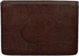 Saint Laurent Pre-owned Wallets, female, Brown, Size: ONE SIZE Pre-owned Leather wallets
