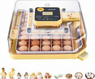 OEM Incubadora 48 Huevos, Volteadora Autom&aacute;tica Con Indicador Led, Pantalla De Temperatura Y Control De Humedad, Ventana Transparente Con Vista 360&deg;, Para