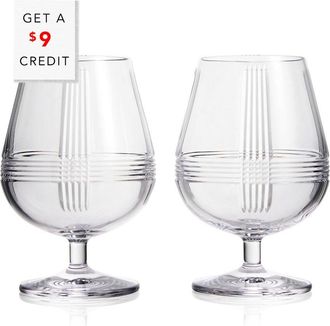 Waterford Marquis By Waterford Set Of 2 Marquis Vector Brandy Glasses With $9 Credit