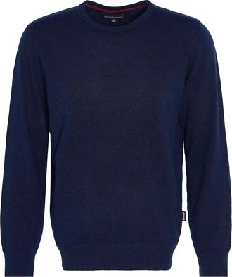 Barbour Marlow Crewneck Sweater - Heren - Ronde hals truien - Blauw - XL - Wol - Truien & Vesten
