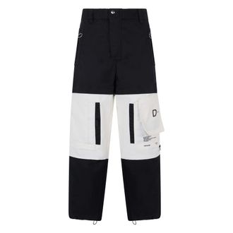 Diesel Straight Trousers, male, Black, Size: W33 Casual Contrast Trousers