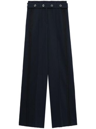 3.1 Phillip Lim Broek met geplooid detail - Zwart