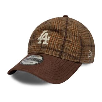New Era Mix Check 9Twenty Cap - unisex - Accessoires - Bruin - Maat: ONE Size Katoen
