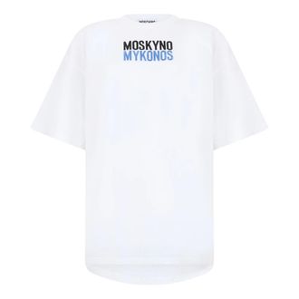 Moschino White minimalist T-shirt with distinctive graphics - female - Moschino - T-Shirts - White - XL - Tops
