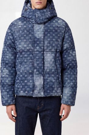 Dsquared2 Piumino trapuntato con cappuccio e stampa monogram